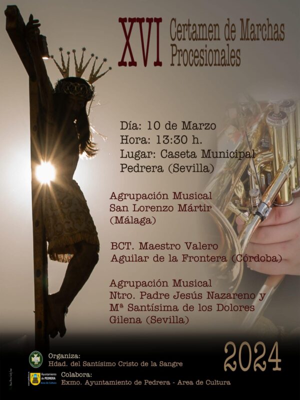 “XVI Certamen de Marchas Procesionales” – Presentación en la localidad sevillana de Pedrera